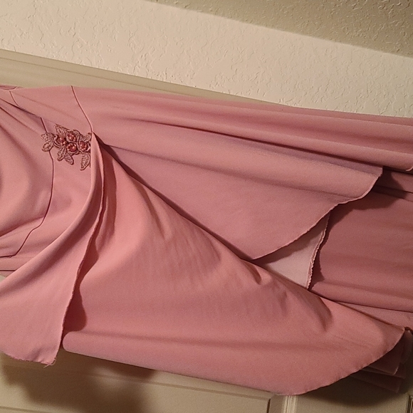 Vintage Strapless Xtraordinary Dusty Rose Dress Size Sm - Picture 7 of 9